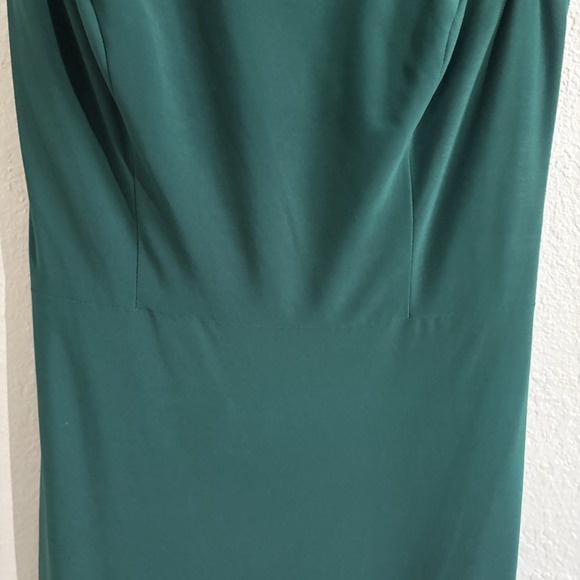 NWT Mac Duggal Womens Green One Shoulder Jersey Sheath Gown Size 10 - Picture 5 of 16